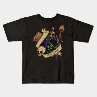 D20 Necromancer Fantasy dice Kids T-Shirt